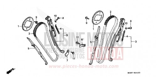 CAM CHAIN/TENSIONER VT600CW de 1998